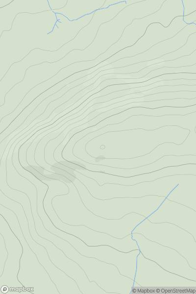Thumbnail image for Y Foel [Bala to Welshpool] [SH772179] showing contour plot for surrounding peak